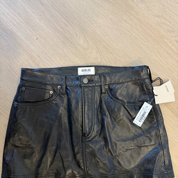 BNWT Leather Liv Mini Skirt AGOLDE - Picture 4 of 4
